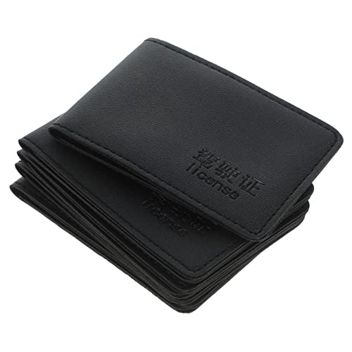 EXCEART 2 Sätze Führerschein Satz Brieftasche Für Kartenhalter Kreditkarteninhaber Kreditkartenhalter Credit Card Holder Geldbörse Autos Fahrzeughalter Pu-kartenhalter Black 5 Stücke * 2 von EXCEART