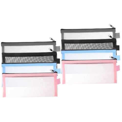 EXCEART 2 Sätze Netz Transparentes Federmäppchen Beutel Klarsichttaschen Für Die Reise Aktentaschen Storage Pockets Storage Bags Stiftetui Aus Nylon Bleistift Versorgung 4 Stück * 2 von EXCEART