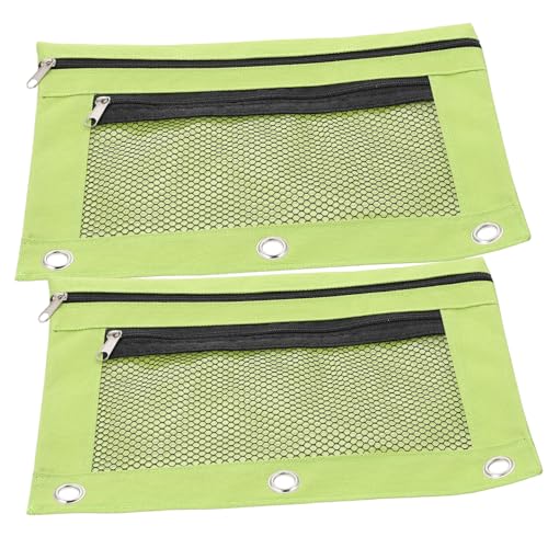 EXCEART 2 Stück Federmäppchen Mit Reißverschluss Federmäppchen Mit 3 Ringen Federmäppchen Federmappe Bleistifttasche Aufbewahrungstasche Großes Federmäppchen Schreibwaren von EXCEART