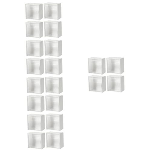 EXCEART 20 STK Aufbewahrungsbox Für Die Wand Wattestäbchen-Halter Pads Organizer Wandorganizer Für Schlafzimmer Make-up-organisatoren Muschelschale Lagerung Weiß Baumwolle P.s von EXCEART