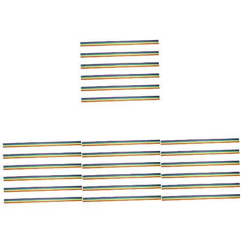 EXCEART 24 Stk Regenbogen Flagge Band Schal Stirnbänder Für Frauen Trainingsstirnbänder Für Frauen Lgbt-band Lgbtq Stolze Dekoration Diy Regenbogenband Krawatte Polyestertuch Stirnband von EXCEART