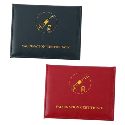 EXCEART 2St Impfkarten-Set Brieftasche Kartenhalter Brieftaschenschutz für Kreditkarten scheckkarten-etui kreditkarten hüllen Kartenhüllen Abdeckungen für Impfkarten pu-impfkartenschutz 4X von EXCEART