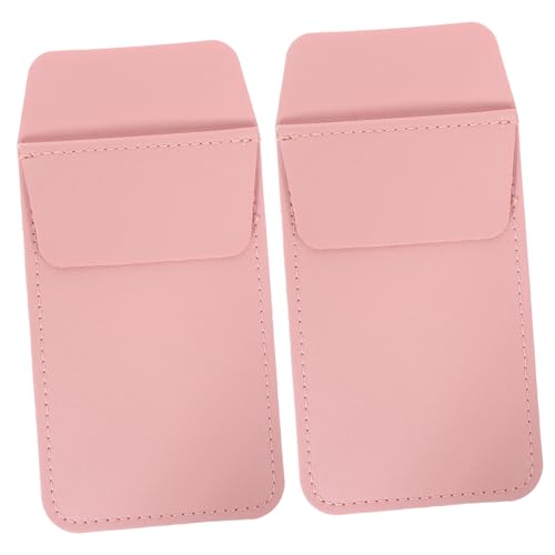 EXCEART 2st Tasche Federmäppchen Einzelner Füllfederhalter Taschenschutz Aus Leder Weiche Stiftschutzhülle Stiftetui Stifthalter Für Krankenhäuser Kleine Tasche Rosa Arbeit Pu Lotusfarbe von EXCEART