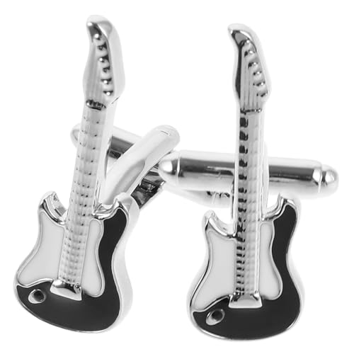 EXCEART 2stücke Gitarre Hemd Manschettenknöpfe Für Herrenanzüge Kleidung Mit Für Business Casual von EXCEART