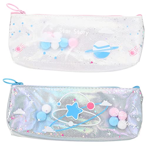 EXCEART 2Stücke Wasserdichtes Mäppchen Und Klarer Bleistiftfall Mit Reißverschluss Für Stylischer Organizer Für Schulsachen Und Schreibutensilien von EXCEART