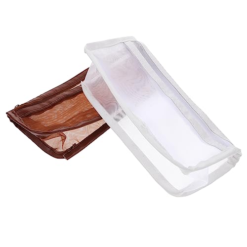EXCEART 2er Set Großer Federmäppchen Mit Doppeltem Fach Transparente Stifttasche Aus Mesh Für Schreibtisch Ideal Für Schule Und Büro Erhältlich Und von EXCEART
