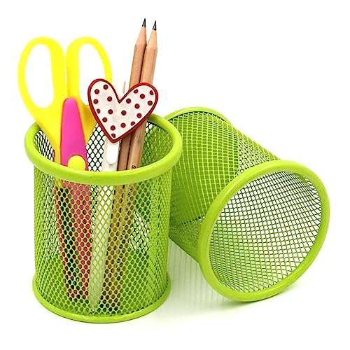 EXCEART 2st rutschfeste Brillenbeine Mesh-stifthalter Desktop-Organizer Runder Stifthalter Aus Stahlgeflecht Stifthalter Aus Metall Hängematte Schreibtisch Füße Bleistift Einfach Kind von EXCEART