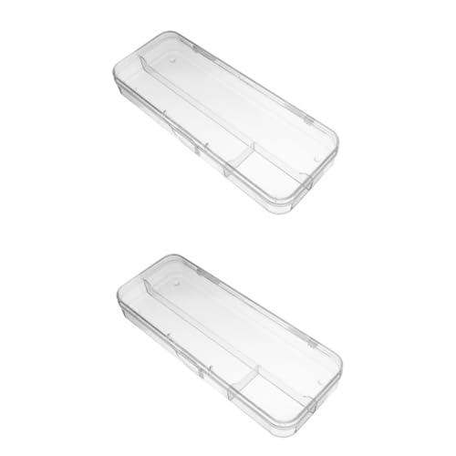 EXCEART 2stücke Großer Bleistiftkasten Mit Hoher Kapazität Transparente Stiftebox Für Schule Und Büro Tragbar Und Stapelbar Für Aufbewahrung Von Stiften Buntstiften Und Marker von EXCEART