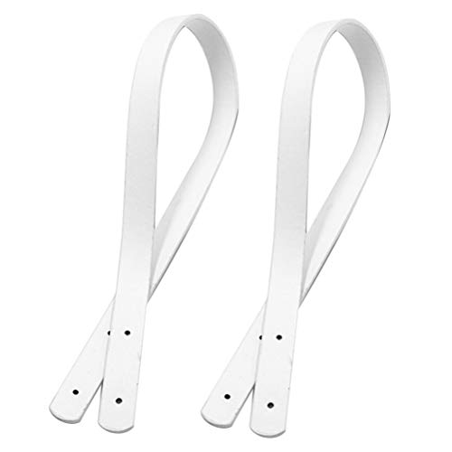 EXCEART 2stücke Pu-leder Handtaschenriemen Mit Nieten Eleganter Schultergurt Für Handtaschen Gerader Trageriemen Für Damen Ersatzgriff Für Stilvolle Taschen Weiß von EXCEART
