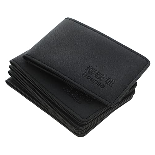 EXCEART 3 Sätze Führerschein Satz Geldbörse Mit Ausweishalter Karte Männer Lizenzinhaber Frauen Geldbörsen Für Damen Autozubehör Damen Berechtigung Automobil Kredit Pu Black 5 Stücke * 3 von EXCEART