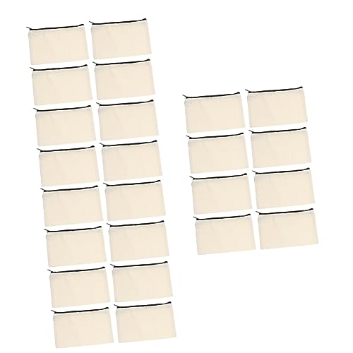 EXCEART 3 Sätze Leeres Federmäppchen Aus Canvas Schreibwaren Federmäppchen Organizer Für Erwachsene Deckel Mit Großer Kapazität Klebebandboxen Beige Pastellstift 12 Stück * 3 von EXCEART