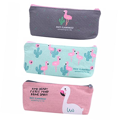EXCEART 3 Stück Flamingo Bleistift Reißverschluss Canvas Material Zurück Zur Schule Schreibwaren Mode Tasche Zufällige Farbe EXCEART 3 Stück Flamingo Bleistift Reißverschluss Canvas Material Zurück Zur Schule Schreibwaren Mode Tasche Zufällige Farbe von EXCEART