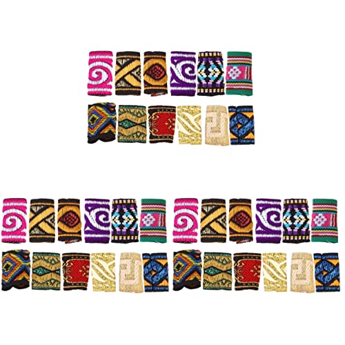 EXCEART 36 Stücke Seile Ringe Flechten Frauen für Gemischte Ring Haar Zubehör Perle Bohemian Clip Stoff Frau Verwenden Mädchen Kreative Manschette Altnordisch Dekoration von EXCEART
