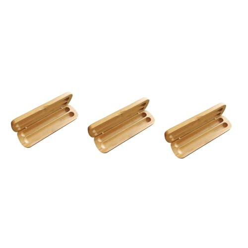 EXCEART 3Er Packung Zubehör für Schreibwaren Stiftbox mit Bambusmaterial Federmäppchen aus Holz Bleistifthalter Hölzern EXCEART 3Er Packung Zubehör für Schreibwaren Stiftbox mit Bambusmaterial Federmäppchen aus Holz Bleistifthalter Hölzern von EXCEART