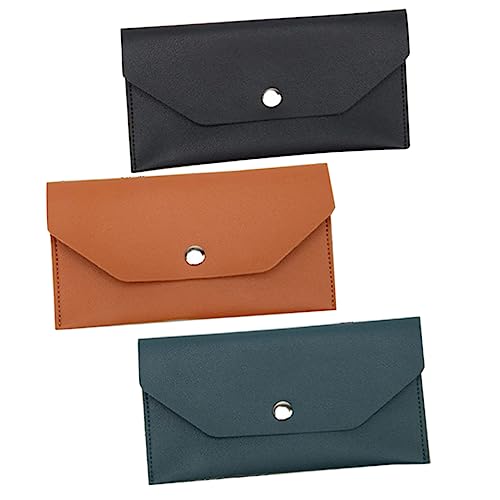 EXCEART 3stücke Brieftasche Aus Pu Mit Metallknöpfen Multifunktionale Geldbörse Mit Kartenetui Und Handytasche Tragbarer Geldbeutel Für Bargeld Und Münzen von EXCEART
