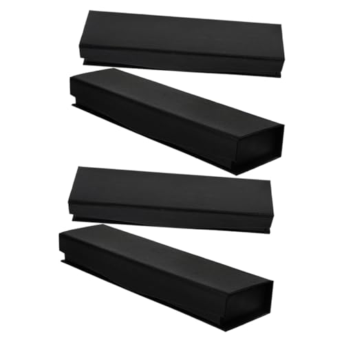 EXCEART 4 Stück Etui briefpapier Set schreibwaren Set Present Box Pin-Box Schreibwarenset Stand zartes Federmäppchen Machen einzelne Federtasche Federmäppchen für Erwachsene Stoff Black von EXCEART