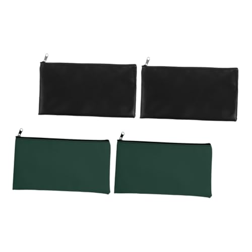 EXCEART 4 Stück PU Leder Geldbeutel mit Reißverschluss Große Kapazität Geldscheintasche für Banknoten Quittungen und Dokumente Strapazierfähige Aufbewahrungstasche für Alltag und Geschäft von EXCEART