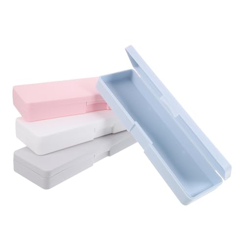 EXCEART 4Stücke Portable Plastic Pencil Case Matte Stationery Storage Box for Students for Organizing Pens and Markers Durable and Convenient Design von EXCEART