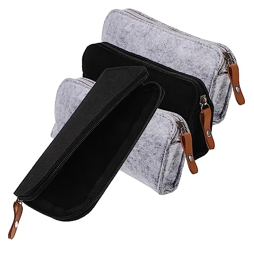 EXCEART 4stücke Dokumententasche Mit Reißverschluss Filz-federmäppchen Schreibwarenetui Tragbares Aufbewahrungstasche Für Schüler Und Büro von EXCEART