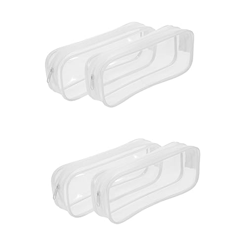 EXCEART 4stücke Transparente Stiftetasche PVC Praktischer Und Geräumiger Stiftehalter Für Schule Und Büro Für Stifte Bleistifte Und von EXCEART