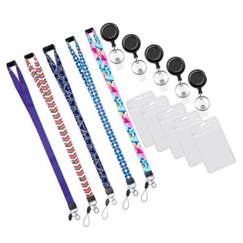 EXCEART 5 Sätze Kredit Kartenhalter für Männer Lanyard einziehbar Abreißsicherungsleine versteckt Card Sleeves Karten Sleeves Karten-Display-Abdeckungen Aufbewahrungshüllen für Karten pp von EXCEART