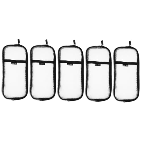EXCEART 5 Stück Storage Pockets Storage Bags Toiletry Bags Stiftkoffer kassenrollen Kosmetiktasche Federmäppchen Masse große Bleistift-Aufbewahrungstasche Großer Bleistiftbeutel Black von EXCEART