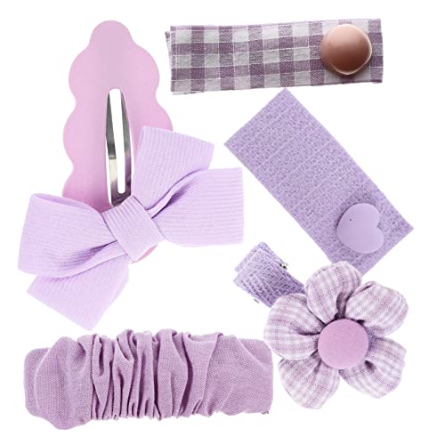 EXCEART 5st Tüll Schmetterling Haarspange Kleine Haarspangen Süße Haarspangen Für Mädchen Einfarbige Haaraccessoires Blumenhaarspangen Für Mädchen Krawatte Kind Haarschmuck Polyester von EXCEART