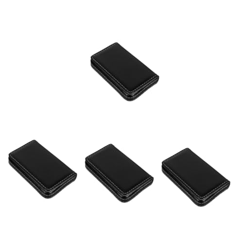 EXCEART 5st Visitenkartenbox Aus Edelstahl Taschenkartenhalter Männer Tischkartenständer Visitenkartenetui Tischkartenhalter Kartenorganisator Behälter Für Visitenkarten Inhaber Haut Black von EXCEART