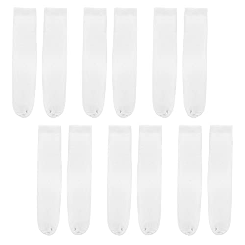 EXCEART 6 Pairs Blank Weiß Sublimation Socken Druckbare Athletisch Socke DIY Personalisierte Socken Nahtlose Kappe Kleid Rohr für Männer Frauen 40Cm von EXCEART