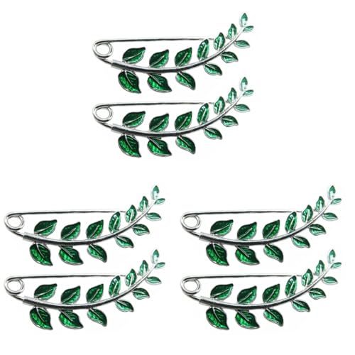EXCEART 6 Stk Drip Oil Green Big Pin Brosche Party-Brosche personalisierte Brosche broschen für kleidung dekorative Brosche Schnallen mit Blattmuster wild schmücken Kleiderschnalle Korsage von EXCEART