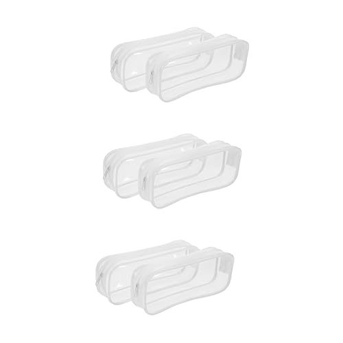 EXCEART 6stücke Transparentes PVC Federmäppchen Vielseitiges Stifteetui Für Schule Und Büro Große Kapazität Für Stifte Münzen Und Kleine Schreibwaren Leicht Zu Transportieren von EXCEART