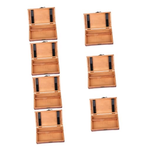 EXCEART 7 STK Federmäppchen aus Holz Kinder federmäppchen Stiftebox für Kinder Büroorganisator Make-up-Organizer praktischer Bleistifthalterbehälter Aufbewahrungsbox für Stifte Quadrat von EXCEART