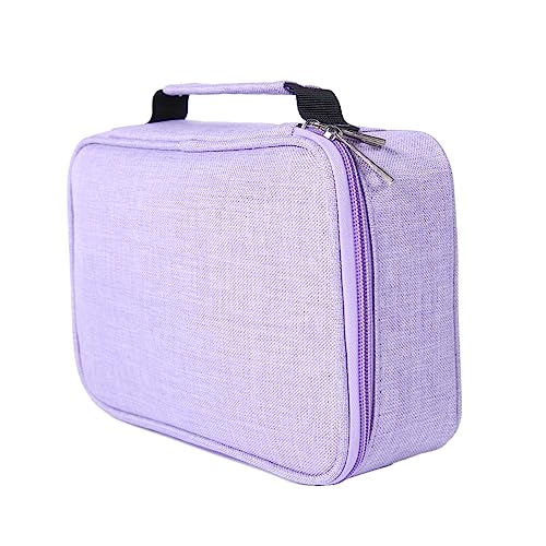 EXCEART 72 Kosmetikpinseletui Buntstift-Organizer Reißverschluss-markentasche Bleistift Tragetasche Pinsel-Organizer-Tasche Reise-Make-up-pinselhalter Mäppchen Reisen Multifunktion Violett von EXCEART