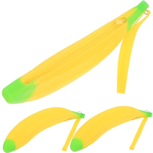EXCEART 9 STK Bananen Federmäppchen Tragbare Kosmetiktasche Münzgeldbörsen Künstlich Künstlich Münzbeutel Federmäppchen in Bananenform Modellieren Kieselgel Veranstalter Mädchen von EXCEART