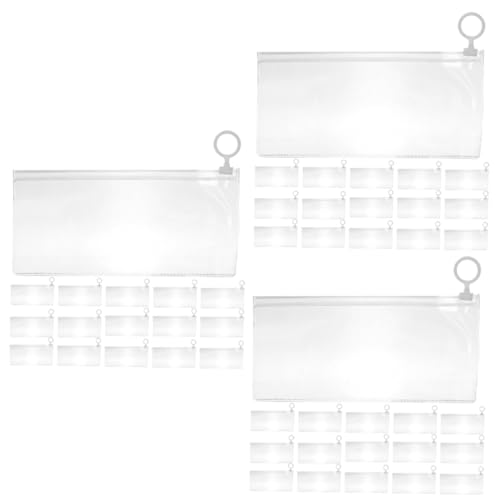 EXCEART 90stücke Teiliges PVC Transparente Zipper Federmäppchen Leicht Tragbar Für Schreibwaren Schulbedarf Und Kosmetik Für Schule Büro Und EXCEART 90stücke Teiliges PVC Transparente Zipper Federmäppchen Leicht Tragbar Für Schreibwaren Schulbedarf Und Kosmetik Für Schule Büro Und von EXCEART
