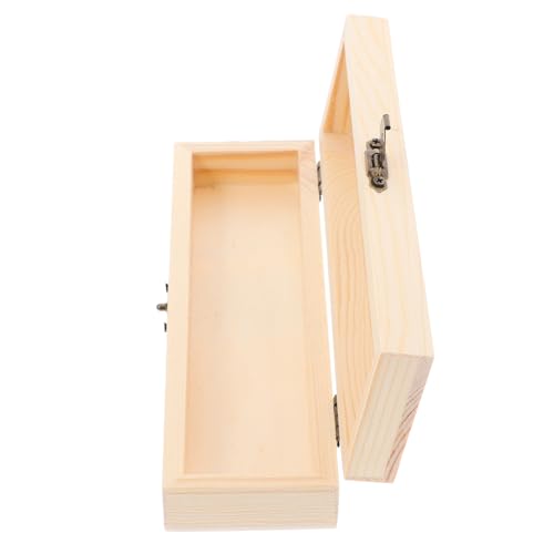 EXCEART Abschließbares Federmäppchen Für Jungen Und Mädchen Schreibwarenbox Aus Holz Bleistift-Organizer Für Schreibutensilien Buntstifte von EXCEART