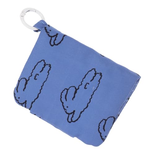 EXCEART Aesthetic Schlüsselanhänger Geldbörse Für Damen Multicompartment Design Organisierter Kartenhalter Klein Und Praktisch Für Alltag Und Reisen Blau Mit Bunny-Muster von EXCEART