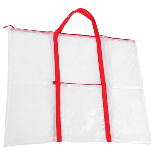 EXCEART Aufbewahrungstasche Reißverschlusstaschen Aktentasche Handtasche Reisetasche Für Reisen Mesh-Taschen Künstler, Der Träger Hält Vorratsbehälter Kunstaktenhalter Korb Rot Plastik von EXCEART
