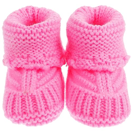 EXCEART Babyschuhe Für Neugeborene Handgestrickt Gehäkelt Gemütliche Schuhe Für Jungen Und Mädchen Socken Für Neugeborene Gestrickte Babyschuhe Für 0-3-6 Monate von EXCEART
