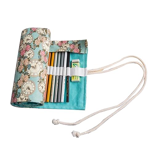 EXCEART Stricken Bleistift Beutel Uhr Rose Muster Bleistift Lagerung Organizer von EXCEART