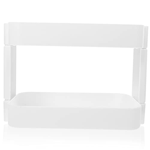 EXCEART Desktop-Rack Speisekammer Stehen Badezimmerorganisation Arbeitsplatten-Organizer Waschbeckenschrank Im Badezimmer Schreibtisch Weiß Plastik Büro Stifthalter Mehrschichtig von EXCEART