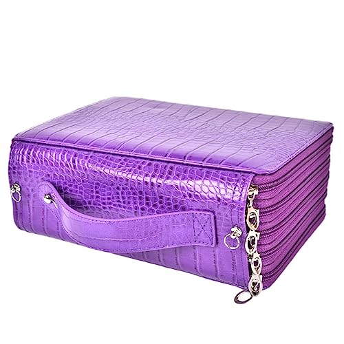 EXCEART Federmäppchen Mit Großem Fassungsvermögen Großer Bleistift-Organizer Stift-Organizer-etui Große Federtasche Tragbare Stiftetasche Mehrfarbig Violett Student Halterung Polyester von EXCEART