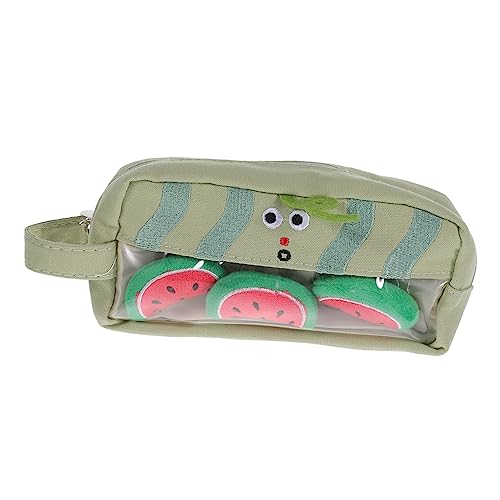 EXCEART Federmäppchen Obst Etui Für Bleistifthalter Schminktasche Wassermelone Federmäppchen Wassermelone Stiftebox Wassermelone Süße Stofftasche Leinentasche Mädchen Schüttgut Segeltuch von EXCEART