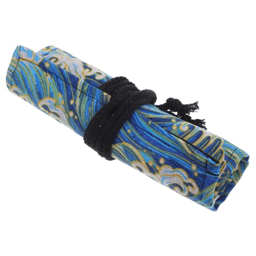 EXCEART Federmäppchen Zum Aufrollen Aus Canvas Roll-up-Design Stifthalter Für Bleistifte Und Buntstifte Organisationstasche Für Schule Und Reisen Mit Ethnischen Mustern von EXCEART