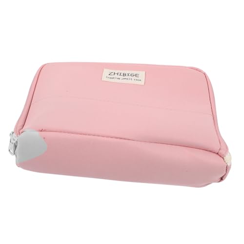 EXCEART Federmäppchen Stiftebeutel Schreibwarentaschen Aufbewahrungstasche Für Damenbinden Kosmetiktasche Markierungsstifthalter Rosa Kleine Leinwand Stift Bleistift Segeltuch Mädchen von EXCEART