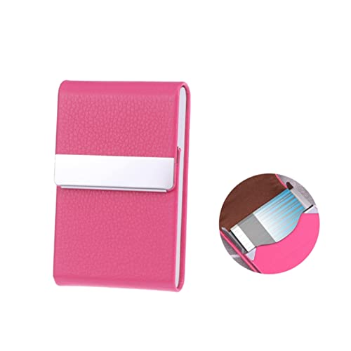 EXCEART Geschäftsfall kreditkartenhalter Credit Card Holder Damenhandtaschen Geschäftsinhaber für Frauen Geschäftskoffer aus Edelstahl PU-Geschäftsinhaber Rostfreier Stahl Geschenk Karton von EXCEART