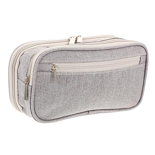 EXCEART Federmäppchen Mit Großem Fassungsvermögen Dreilagiges Stiftetui Reißverschluss Wiederverwendbares Stiftetui Für Junge Mädchen Und Haushalt von EXCEART