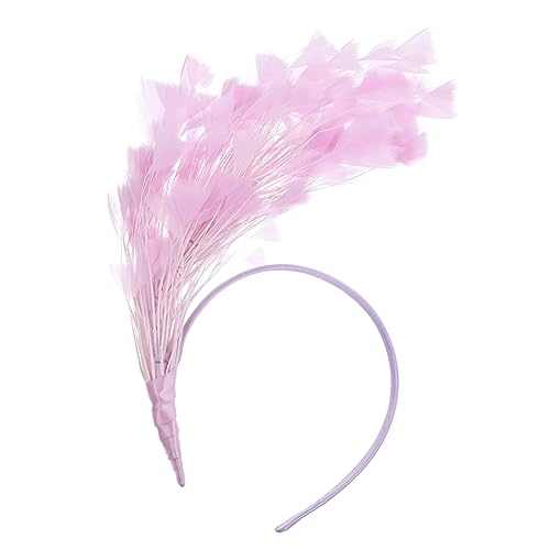 EXCEART Karnevalsstirnband Dekoratives Stirnband Tea-party-faszinatoren Bühnenhaarreifen Halloween-kopfschmuck Pfauenhaar-stirnband Halloween-stirnband Kronen Polyester Feder Zubehör Damen von EXCEART