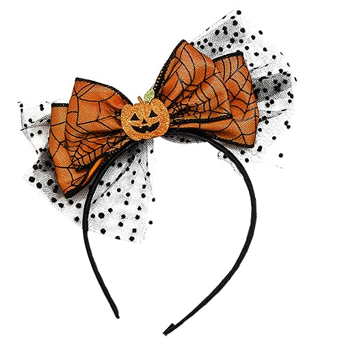 EXCEART Halloween Schädel Haarreif Damen Stirnband Kürbis Haarband Flapper Schleife Mädchen Hut Maskerade Kopfschmuck Hochzeit Karneval Party Cosplay Kostüm Zubehör von EXCEART