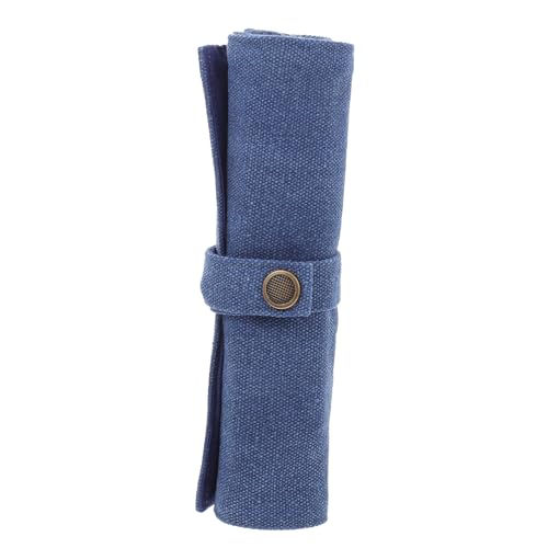 EXCEART Leinwand Federmäppchen Rollmäppchen Stifterolle Leicht Langlebig für Kunststudenten Pinsel und Buntstifte Organizer Tasche für Schule und Reisen von EXCEART